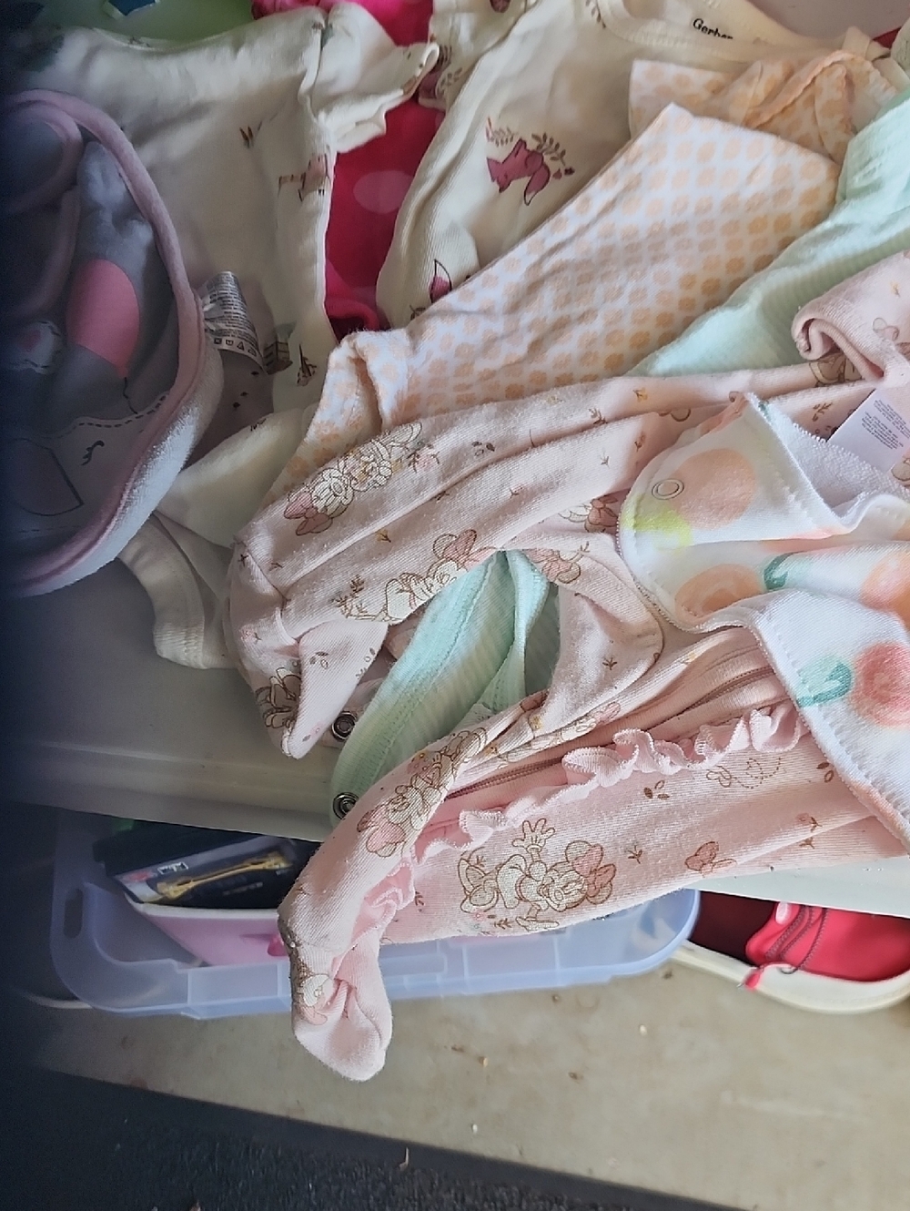 Baby Pink Floral Footed One-Piece for Girls